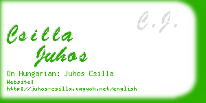 csilla juhos business card